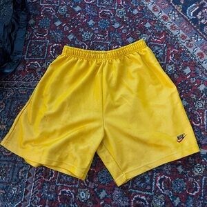 Nike Yellow Athletic Shorts Lightweight Elastic Fit